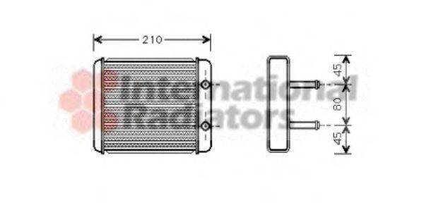 VAN WEZEL 83006008 Теплообменник, отопление салона