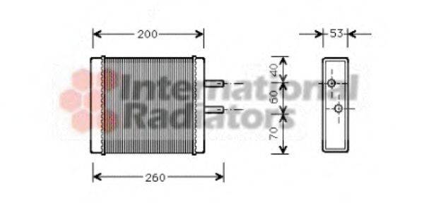 VAN WEZEL 83006009 Теплообменник, отопление салона