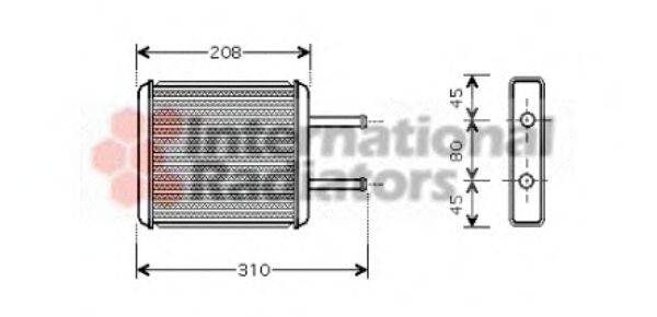 VAN WEZEL 83006043 Теплообменник, отопление салона