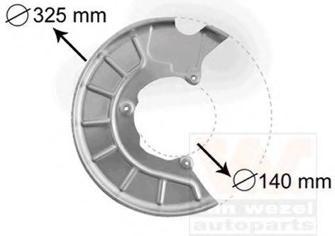 VAN WEZEL 7622372 Отражатель, диск тормозного механизма