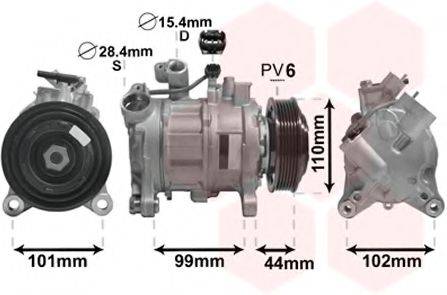 VAN WEZEL 0600K498 Компрессор, кондиционер