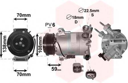 VAN WEZEL 1800K586 Компрессор, кондиционер