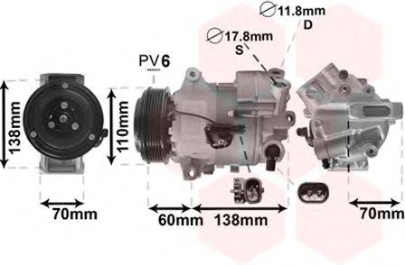 VAN WEZEL 3700K616 Компрессор, кондиционер