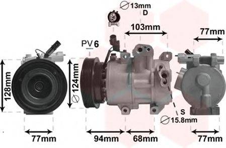 VAN WEZEL 8300K236 Компрессор, кондиционер