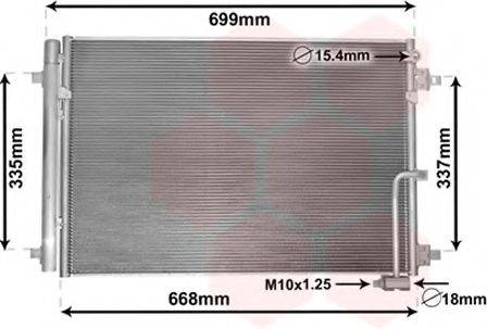 VAN WEZEL 03005368 Конденсатор, кондиционер