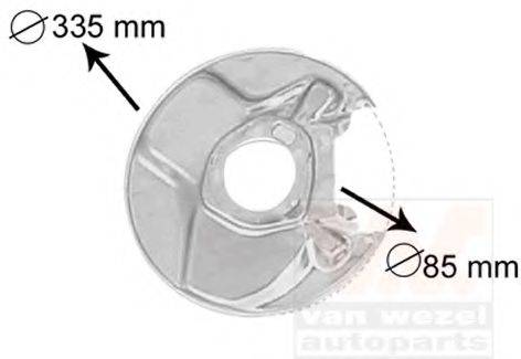 VAN WEZEL 3010373 Отражатель, диск тормозного механизма