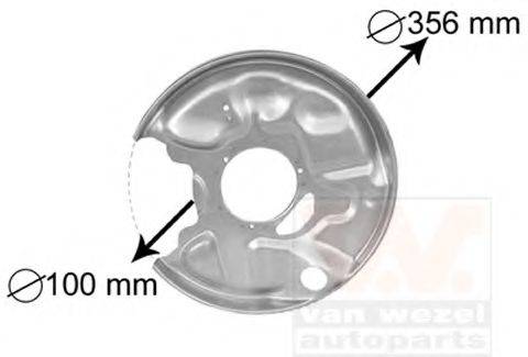 VAN WEZEL 3029373 Отражатель, диск тормозного механизма