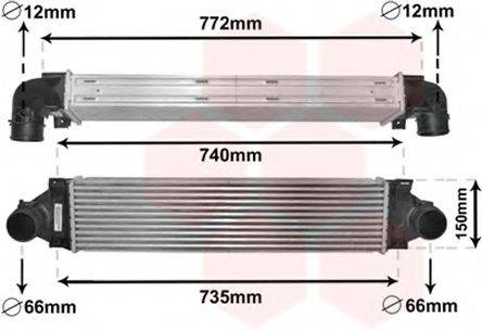 VAN WEZEL 59004173 Интеркулер