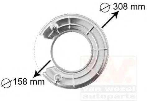 VAN WEZEL 3766373 Отражатель, диск тормозного механизма