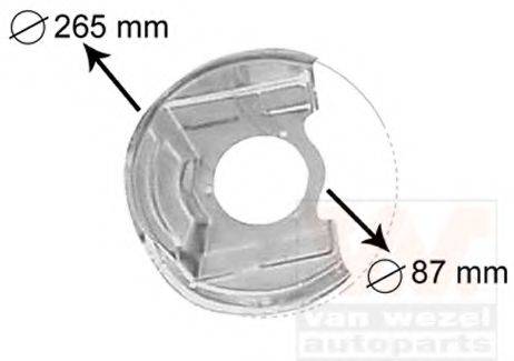 VAN WEZEL 3770371 Отражатель, диск тормозного механизма