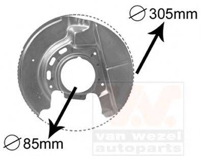 VAN WEZEL 0620372 Отражатель, диск тормозного механизма