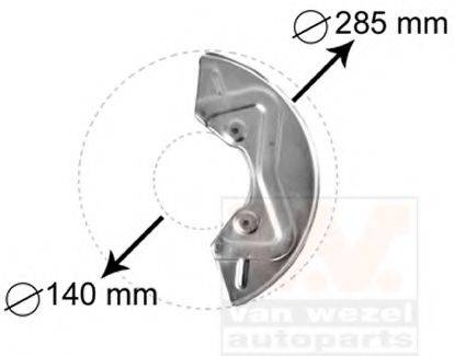 VAN WEZEL 5826371 Отражатель, диск тормозного механизма