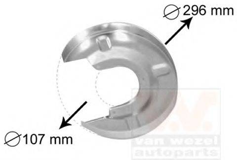 VAN WEZEL 5874373 Отражатель, диск тормозного механизма