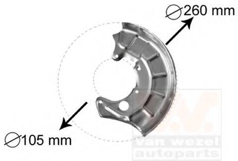 VAN WEZEL 5880371 Отражатель, диск тормозного механизма