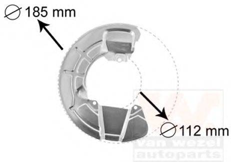 VAN WEZEL 5930371 Отражатель, диск тормозного механизма