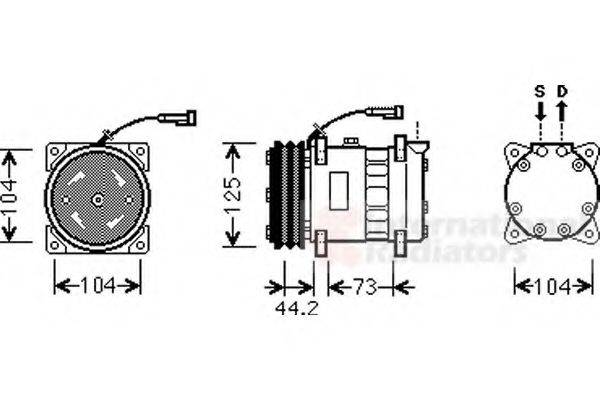 VAN WEZEL 0100K113 Компрессор, кондиционер