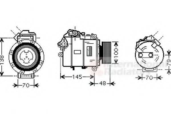 VAN WEZEL 0600K328 Компрессор, кондиционер