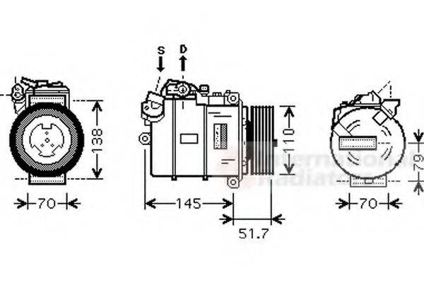 VAN WEZEL 0600K329 Компрессор, кондиционер