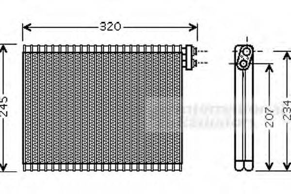 VAN WEZEL 0600V339 Испаритель, кондиционер