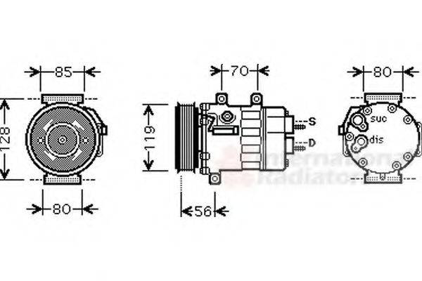 VAN WEZEL 0900K253 Компрессор, кондиционер