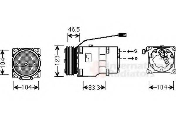 VAN WEZEL 0900K257 Компрессор, кондиционер
