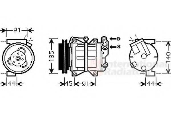 VAN WEZEL 1300K314 Компрессор, кондиционер