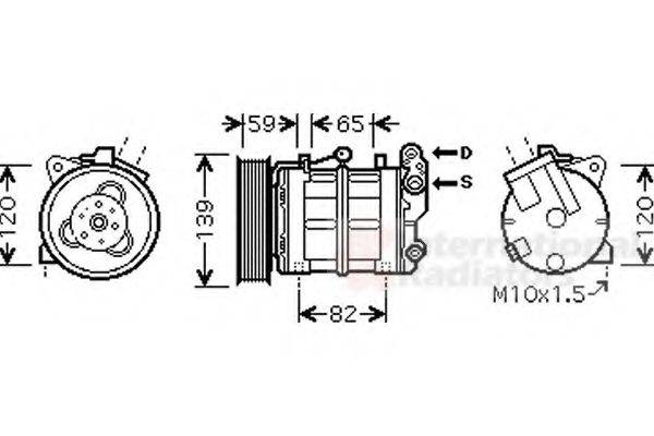 VAN WEZEL 1300K315 Компрессор, кондиционер