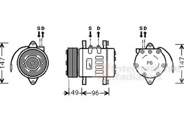 VAN WEZEL 1700K365 Компрессор, кондиционер