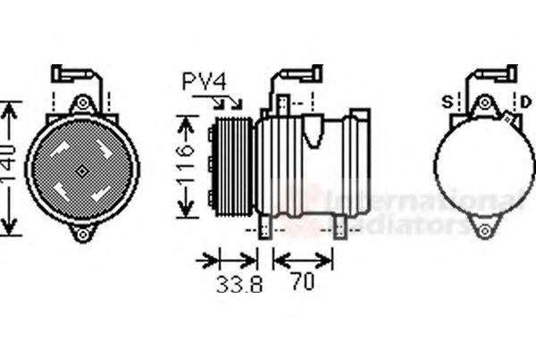 VAN WEZEL 1700K374 Компрессор, кондиционер
