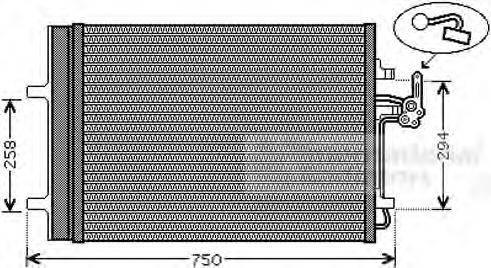 VAN WEZEL 18005427 Конденсатор, кондиционер