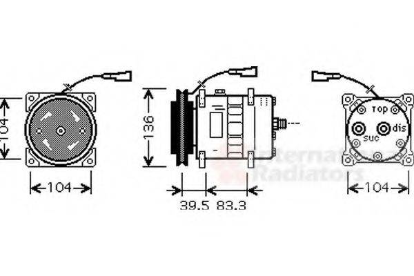 VAN WEZEL 2800K093 Компрессор, кондиционер