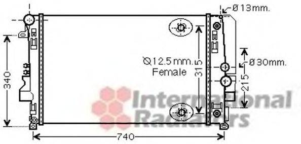 VAN WEZEL 30002460 Радиатор, охлаждение двигателя