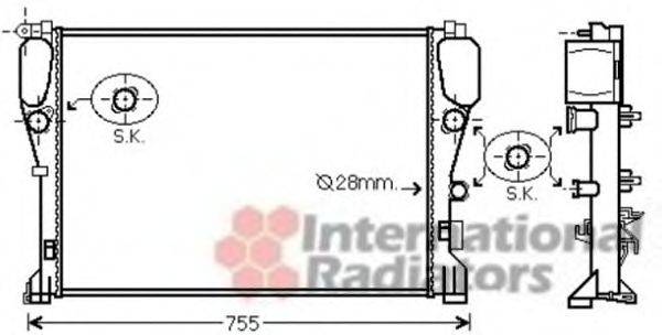 VAN WEZEL 30002468 Радиатор, охлаждение двигателя