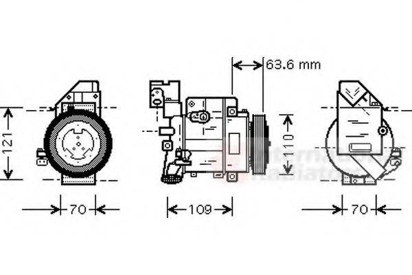 VAN WEZEL 3000K425 Компрессор, кондиционер