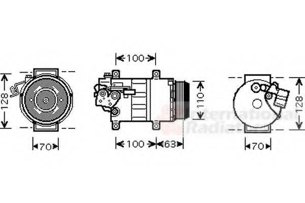 VAN WEZEL 3000K434 Компрессор, кондиционер