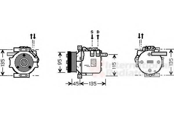 VAN WEZEL 3000K456 Компрессор, кондиционер