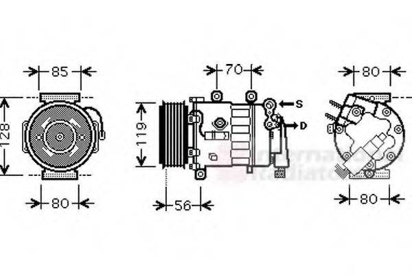 VAN WEZEL 4000K324 Компрессор, кондиционер