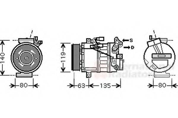 VAN WEZEL 4300K392 Компрессор, кондиционер