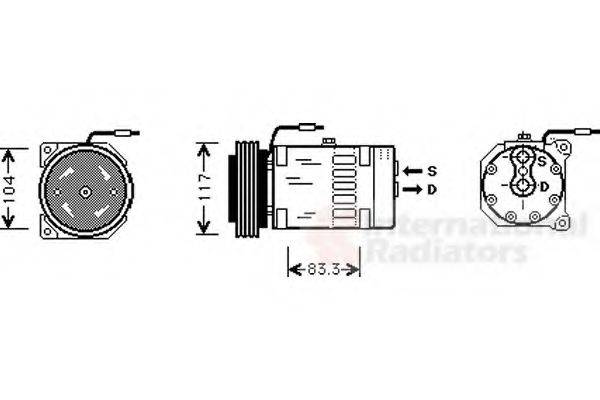 VAN WEZEL 4300K403 Компрессор, кондиционер