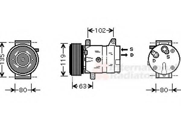 VAN WEZEL 4300K440 Компрессор, кондиционер