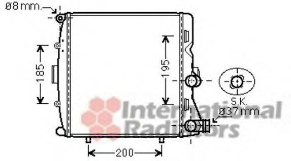 VAN WEZEL 74002054 Радиатор, охлаждение двигателя