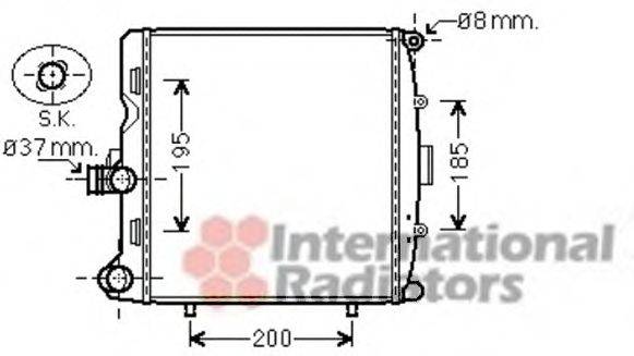 VAN WEZEL 74002055 Радиатор, охлаждение двигателя