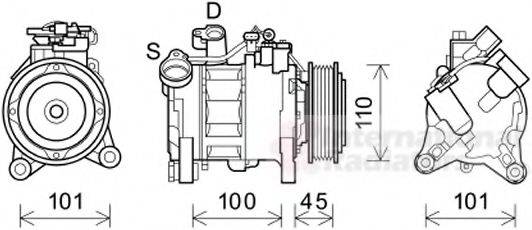 VAN WEZEL 0600K499 Компрессор, кондиционер