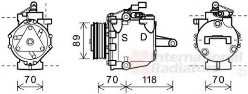 VAN WEZEL 3200K224 Компрессор, кондиционер