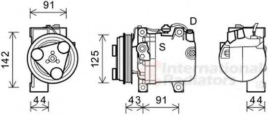 VAN WEZEL 5100K088 Компрессор, кондиционер