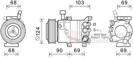 VAN WEZEL 8200K421 Компрессор, кондиционер