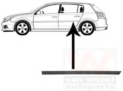 VAN WEZEL 3768425 Облицовка / защитная накладка, дверь