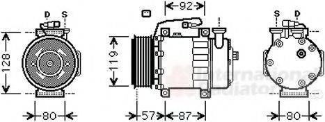 VAN WEZEL 1800K468 Компрессор, кондиционер