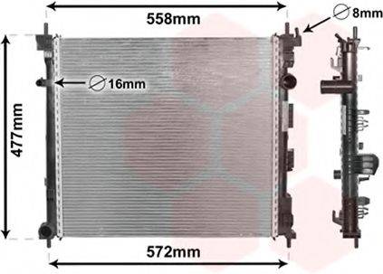 VAN WEZEL 33002407 Радиатор, охлаждение двигателя