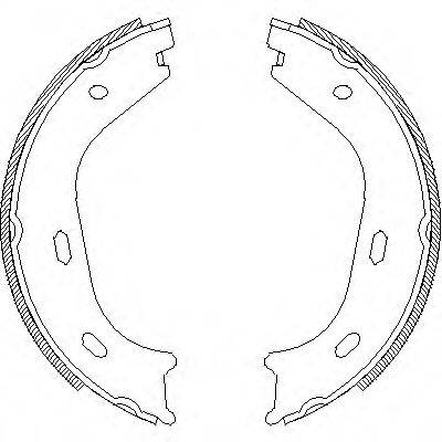 WOKING Z405801 Комплект тормозных колодок, стояночная тормозная система